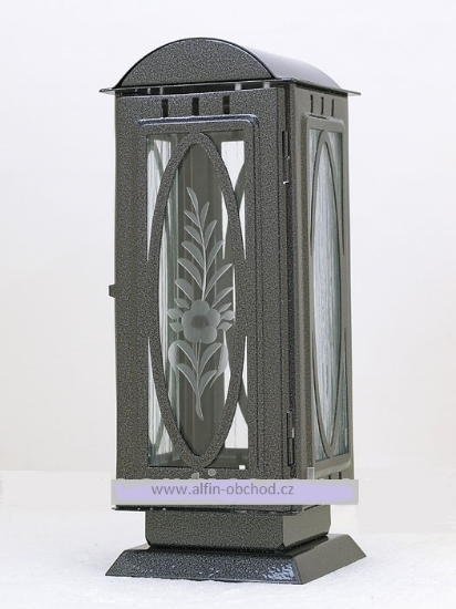 Obrázok z Lampáš na pomník - oblá strecha - ovál - starostriebro