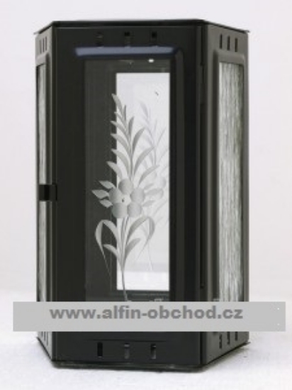 Obrázok z Lampáš na pomník závesný lichobežník čierna