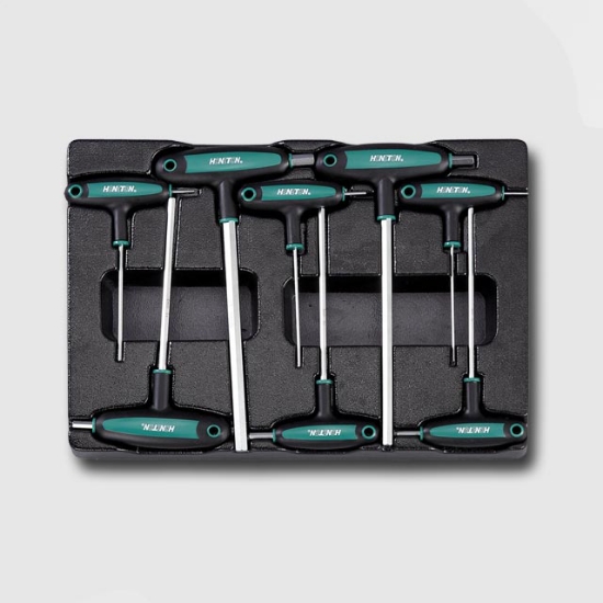 Obrázok z Sada IMBUS klíčů na T-rukojeti 8 dílů, plastové plato C